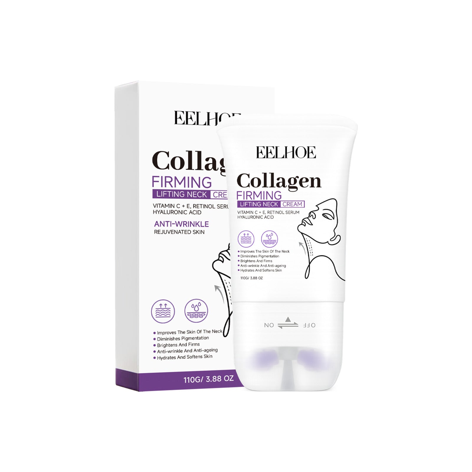 Collagen Roller Neck Cream for Skin Hydration and Elasticity