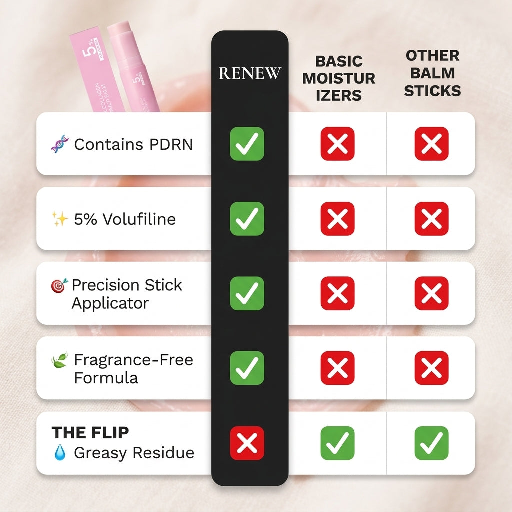 Renew 5% | PDRN Pink Collagen Multi Balm Stick for Face, Neck and Lips