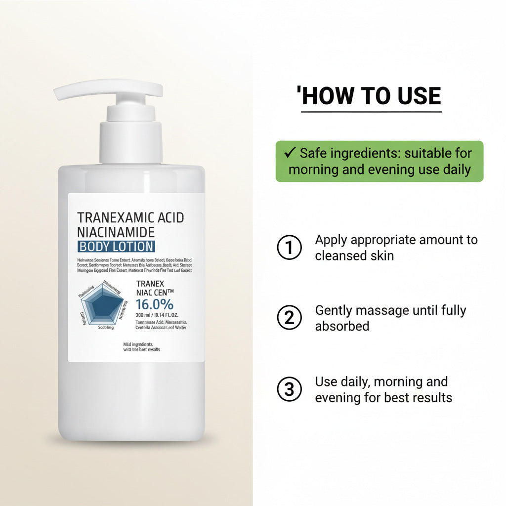 Cross-border in-stock TKAmazon Skincare Niacinamide TXA Body Lotion 300ml