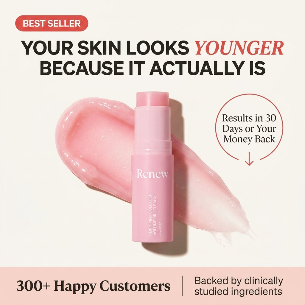Renew 5% | PDRN Pink Collagen Multi Balm Stick for Face, Neck and Lips