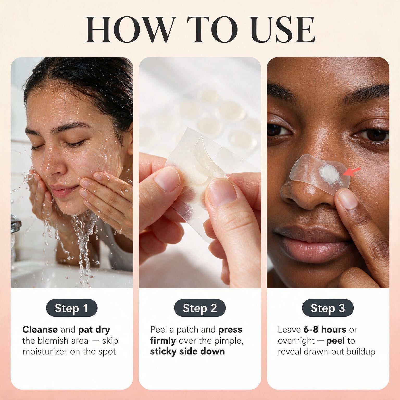 ClearSkin Jumbo | Hydrocolloid Acne, Pimple, Blemish Patches for Face and Nose — 5 Sizes, 443 Count